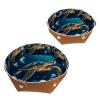 2Pcs PU Dice Holder Folding for RPG DND Table Games, Dice Trays Storage Box Portable Folding Rolling Dice Tray, Jellyfish Turtle view 1