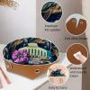 2Pcs PU Dice Holder Folding for RPG DND Table Games, Dice Trays Storage Box Portable Folding Rolling Dice Tray, Jellyfish Turtle view 2