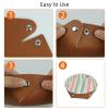 2Pcs PU Dice Holder Folding for RPG DND Table Games, Dice Trays Storage Box Portable Folding Rolling Dice Tray, Pink and Green Stripes view 4