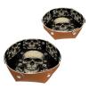 2Pcs PU Dice Holder Folding for RPG DND Table Games, Dice Trays Storage Box Portable Folding Rolling Dice Tray, Dark Skull view 1