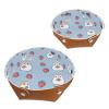2Pcs PU Dice Holder Folding for RPG DND Table Games, Dice Trays Storage Box Portable Folding Rolling Dice Tray, Hamsters Strawberry Hearts Blue view 1