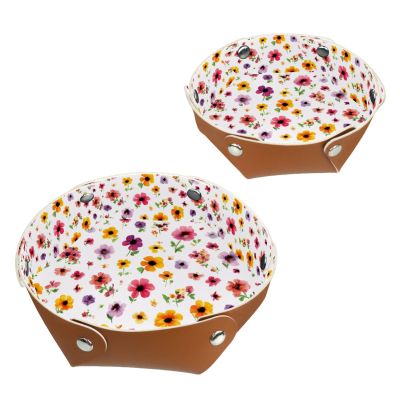 2Pcs PU Dice Holder Folding for RPG DND Table Games, Dice Trays Storage Box Portable Folding Rolling Dice Tray, Colorful Floral