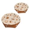 2Pcs PU Dice Holder Folding for RPG DND Table Games, Dice Trays Storage Box Portable Folding Rolling Dice Tray, Bakery Pattern view 1