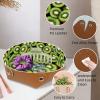 2Pcs PU Dice Holder Folding for RPG DND Table Games, Dice Trays Storage Box Portable Folding Rolling Dice Tray, Kiwi Fruit Pattern view 2
