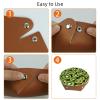 2Pcs PU Dice Holder Folding for RPG DND Table Games, Dice Trays Storage Box Portable Folding Rolling Dice Tray, Kiwi Fruit Pattern view 4