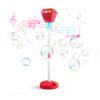 Standing Bubble Machine, Rechargeable Automatic Bubble Maker with Light Music, 3-Level Adjustable Heights, Detachable Bubble Wand for Outdoor Party Wedding and Event Decor (Red) view 1