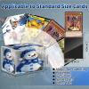 Dikoer Card Deck Box for MTG Commander, 100+ Side Loading Double Sleeved Cards Storage Holder with 4 High Strength Magnets Leather TCG Case for Magicg PTCG OCG Cards Collection, Blue Snowman view 2