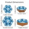 2Pcs PU Dice Holder Folding for RPG DND Table Games, Dice Trays Storage Box Portable Folding Rolling Dice Tray, Graphic Art Shark view 3