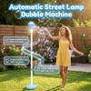 2Pcs Standing Bubble Machine, Rechargeable Automatic Bubble Maker with Light Music, 3-Level Adjustable Heights, Detachable Bubble Wand for Outdoor Party Wedding and Event Decor (Red-2Pcs) view 2