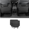Car Kick Mats for LR2 2008-2015, Car Back Seats Leather Anti Kick Pad Seats Back Protector Cover Waterproof Protective Mat,Black view 1