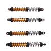 POENVFPO 4pcs 110mm RC, Dual Stage Spring Adjustable Damper for 1/10 RC Crawler Car Upgrade, with Spare Springs (Gold) view 2
