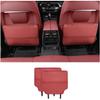 Car Kick Mats for Benz SLC 1998-2020, Car Back Seats Leather Anti Kick Pad Seats Back Protector Cover Waterproof Protective Mat,Red view 1
