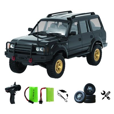 1/16 D-54 RC Rock Crawler 4WD, Realistic Land Cruiser LC80 Style Off-Road RC Car with Independent Suspension, 260 Brushed Motor, LED Headlights & Drift Tyres