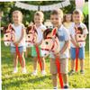 Gemuseeee 4 Pack Red Inflatable Stick Horse for Kids Fun Party Favor and Play Toy Inflatable Horse with Stick view 3