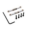 COMODO Adjustable Metal Steering Rod for 1/16 RC Crawler Chassis M16 Thread, Replacement Steering Linkage Part Compatible with Yudi Large Foot Models(Silver) view 1