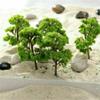 UCCKEYI 100pcs HO Scale 55mm Plastic Model Trees for Train Railroad Layouts, Wargaming & Park Scenery Green, 5.5cm Tall view 3