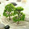 UCCKEYI 100pcs HO Scale 55mm Plastic Model Trees for Train Railroad Layouts, Wargaming & Park Scenery Green, 5.5cm Tall view 4