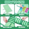 Klyyo Clyro Mahjong Bags Protective Sleeve for Mahjong Racks and Pushers Tile Bag Accessory 20 Inch Fits 4 Racks Pushers Travel Mah Jong Gifts Empty Mah Jong Bag Only,Stripe,Green view 4