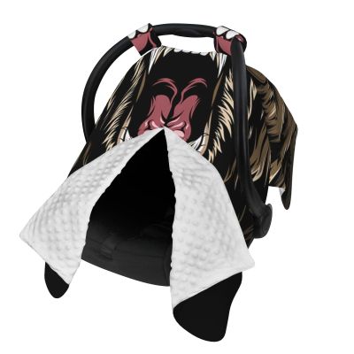 Ferocious Grizzly Bear Baby Car Seat Cover & Breastfeeding Nursing Cover - Breathable Stretch Fabric Multi-Use Nursing Cover for Breastfeeding