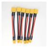 5pcs XT60 To XT30 Connector Adapter Male/Female Plug 10CM 14AWG Silicone Wire Cable For RC Quadcopter CineLog35 Drone Part(5pcs XT30M -XT60F) view 3