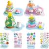 3D Stackable Stickers, DIY Crystal 3D Stacking Puffy Resin Kit, Cute Cartoon Layered Mini Scenes, Reusable Crafts for Adults, Desk Decor, Creative Gift (4mix-a) view 1