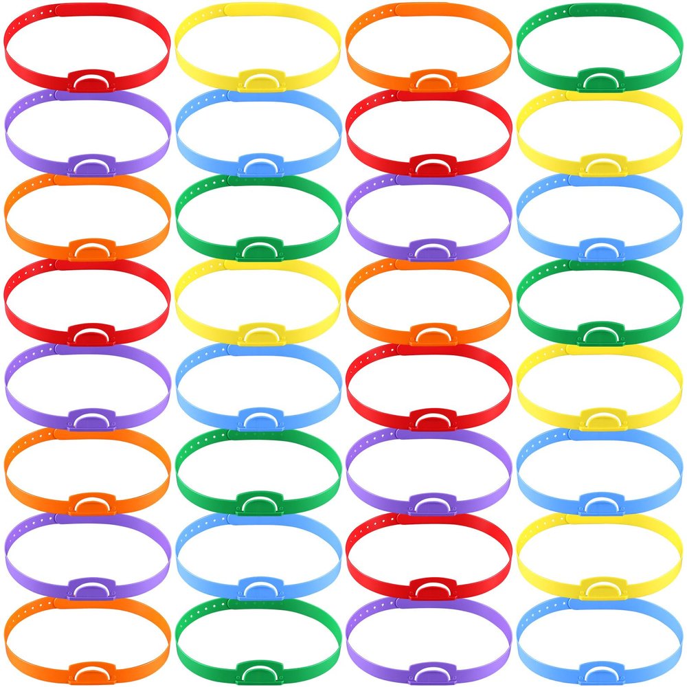 CHMKMPZG 36 Pcs Headbands Game - Guess Who Headbands - Adjustable Size Can Insert Card Headband for Family Interactive Party Activities (Colors)