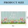 Easter Bunny 4 Pack Fluorescent Light Cover for Drop Ceiling 4 x 2 ft Classroom Magnetic Fluorescent Light Shade Rabbits Spring Floral Easter Eggs Wood Drop Ceiling Supplies for Home Office School view 2