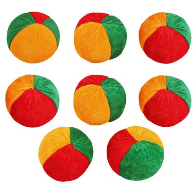 8 Pack Lightweight Footbag Balls Eco-Friendly Suede for Adults & Beginners, Juggling Balls with Tri-Color Design, Soft Non-Burst Kick Balls for Footbag Sports, Outdoor Games