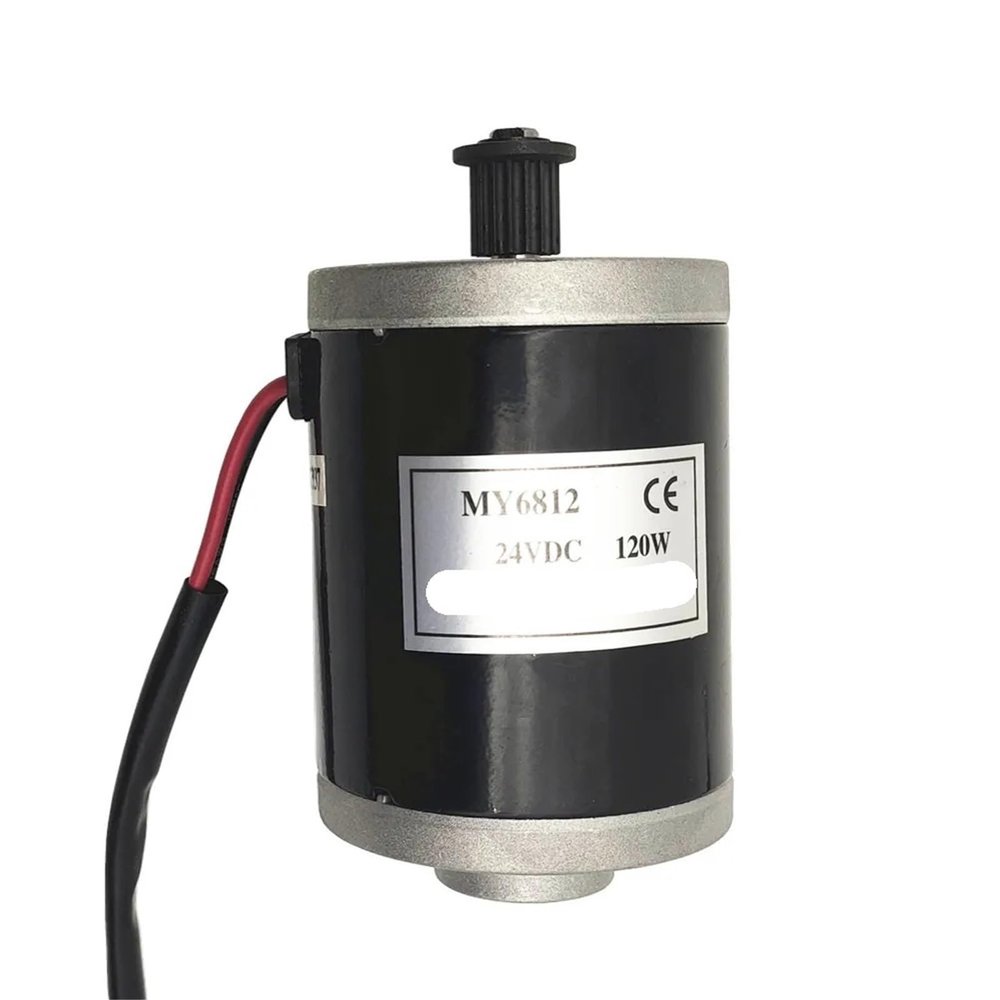 MY6812 100W 120w 24V High Brushed Speed Motor, Brush Motor with Belt Pulley(100W 24V)