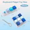 3Pcs Keyboard Fidget Toys, Clicky Fidgets Clicker Stress Relief Keychain view 2