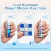 3Pcs Keyboard Fidget Toys, Clicky Fidgets Clicker Stress Relief Keychain view 3