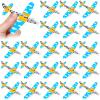Skylety 50 Pcs Cartoon Story Themed Foam Gliders Airplane Toys for Kids, Foam Paper Airplane, Cartoon Story Birthday Party Favors Goodie Bag Stuffers Outdoor Flying Toys Bulk Prizes for Kids Classroom view 1