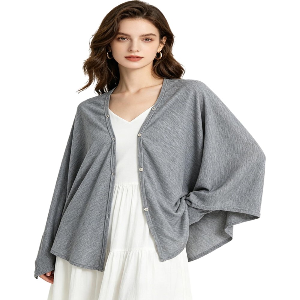 Lorilida Maternity Nursing Cover Breastfeeding Shawl - Privacy Nursing Cover for Breastfeeding - Ultra-Soft Grey One Size