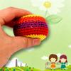 6/12/18PCS Hand-Made Knitted Footbag Set, Colorful Woven Kick Balls for Outdoor Playground Party Travel Game (6pcs) view 2