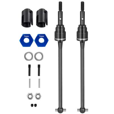 SKDUBRW RC Car Assortment for Slash for Rustler for Stampede for Hoss for VXL 4X4 2WD 1/10 rc Car Short Course Truck Steel Front Rear CVD Driver Shaft(Front)