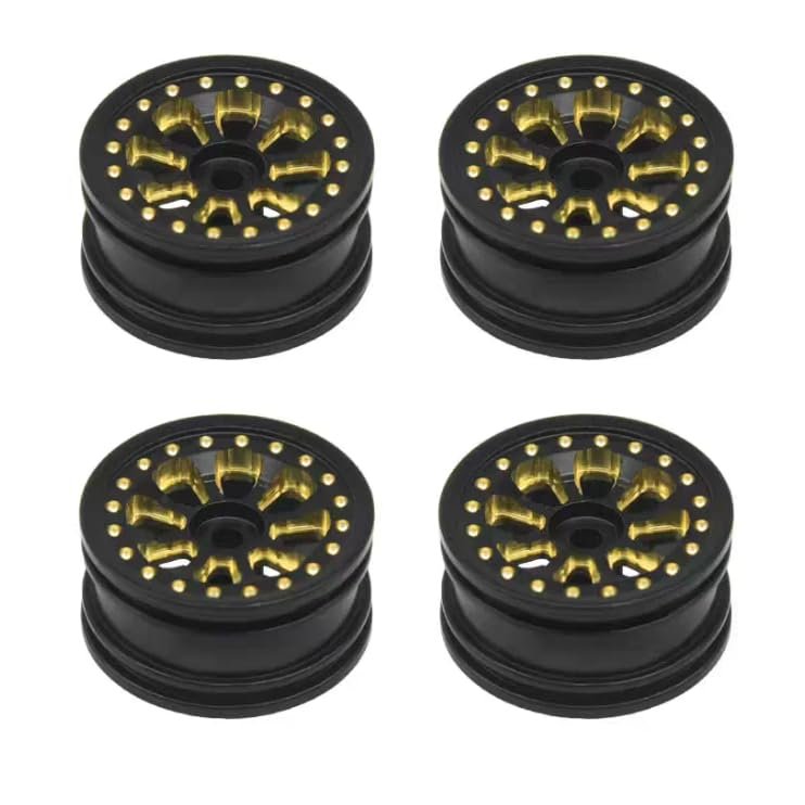 4pcs Brass 0.7" Wheels for Axial 1/30 SCX30 Ford Bronco Jeep Crawler AXI-3310 AXI-3313
