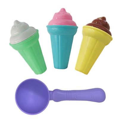 7-Piece Beach Toy Set - Ice Cream Cone Spoon | Children's Beach Toys Ice Cream Sand Digging Tools | PP Material ce Cram Mold Scoop 17x7x3cm Boys Teen Family Friends Kids Daughter