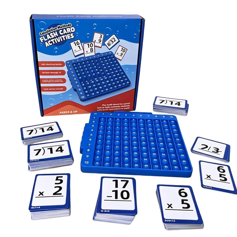 Addition Flash Card | Portable Learning Toy with Multiplication Table | Math Facts Flash Cards | for Boys, Girls, Family Tutoring Group Learnings Home School Travel Outdoor