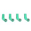 Alomejor RC Link Rod End, 4 Set M4 Curved CW 7mm Ball Joint Head Alloy Set for 1/10 Model Car, with Hard Oxidation Wear (Green) view 3