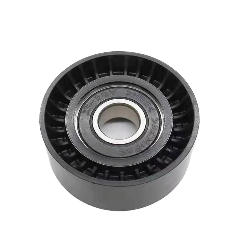 1611425280 Compatible with Peugeot 2008 301 307 308 408 Citroen C4 C-Elysee tension pulley Single round plastic wheel TENSIONER ASSY, PULLEY(Black)