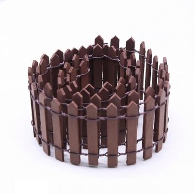 2" x 35inch 1:12 Wood Mini Garden Fence Dollhouse Miniature Picket Fence Doll House Simulation Appliances Props Match Model Accessories Home Life Scene Decor Micro Landscape Fairy Garden Ornaments