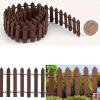2" x 35inch 1:12 Wood Mini Garden Fence Dollhouse Miniature Picket Fence Doll House Simulation Appliances Props Match Model Accessories Home Life Scene Decor Micro Landscape Fairy Garden Ornaments view 4