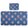 Jynexis Sports Soccer Ball Blue Pattern Cooling 600D Ice Silk Crib Sheets for Girls Baby Boys, Breathable Fitted Sheet 2 Pack for Standard Crib and Toddler Mattress, Soft Summer Bedding view 1