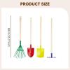 4X Kids Garden Tool Set Toy Gardening Tools Girls Spade Rake Wooden Handled view 3