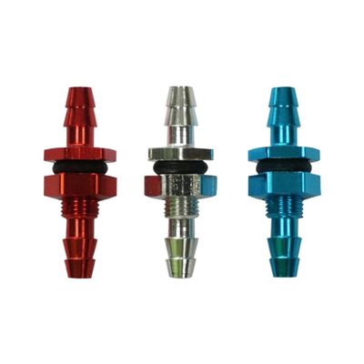 JAECQDDM Double-Ended Metal Nozzle with M4 Thread and Nut for RC Tank Models - Aluminum Accessory in Blue, Silver, or Red(1pc red)