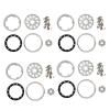 4pcs 1.9inch Aluminum Alloy Wheel Hub for 1:10 RC Crawler, RC Car Wheel Hub Compatible with Axial SCX10 SCX10 II 90046 D90, Upgraded Solid Hubs with 12mm (Silver White + Black Clip Type B) view 1