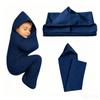 Sleep Pod 360 Wrap Wearable Blanket Soft and Comfortable Snuggle Breathable Washable Sensory Sleep Sack for Adults, Indoor Outdoor Use(Blue,Small) view 1