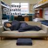 Sleep Pod 360 Wrap Wearable Blanket Soft and Comfortable Snuggle Breathable Washable Sensory Sleep Sack for Adults, Indoor Outdoor Use(Blue,Small) view 4