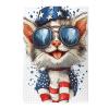 RMYRHQ Funny American Flag Cat with Sunglasses Wooden Jigsaw Puzzles for Adults 1000 Pieces Whimsical Patriotic Cat Wood Puzzle 4th of July Party Decor Perfect for Memorial Day and Labor Day Gift view 3