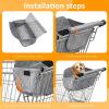 Pet Shopping Cart Cover - Waterproof Foldable Comfort Padded Mat,Dogs Grocery Cart Cover - for Outdoor Supermarket Public Space Restaurant Cafe view 4